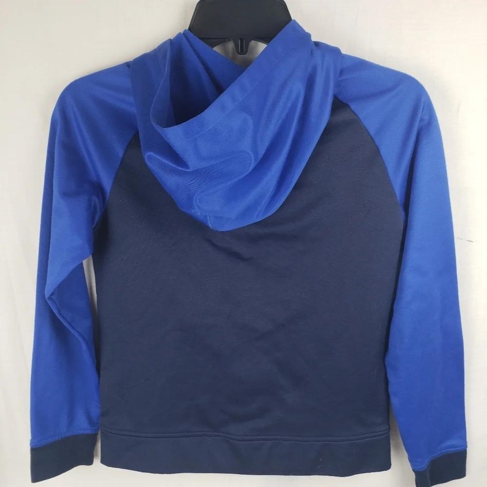 Nike Boys Blue and Navy Swoosh Hoodie Sz L